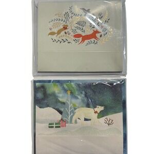 2 Christmas Delighted Shadowbox‎ Cards Up With Paper Light Up Pop Up Greeting